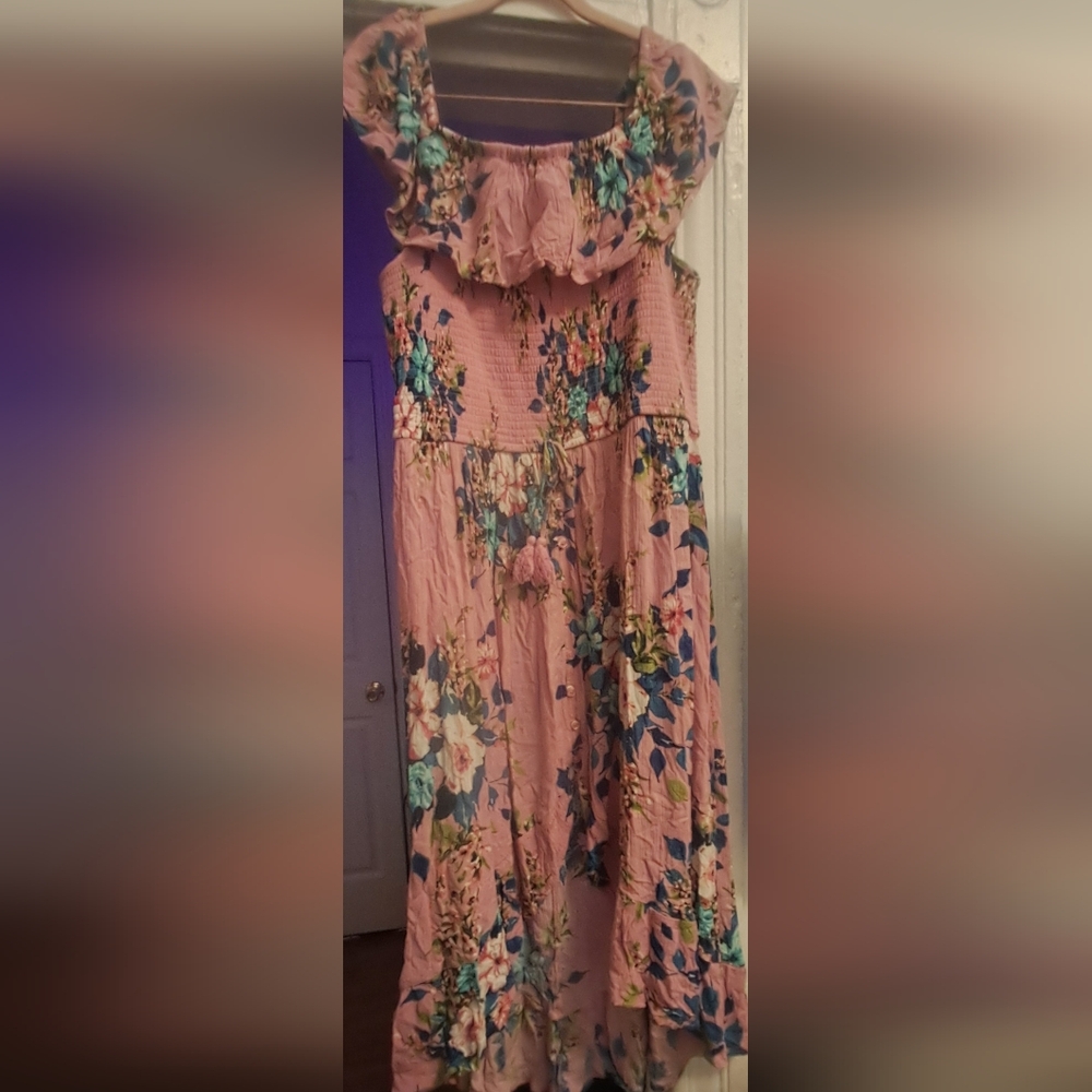 Xhilaration Floral Front Slit Max Dress